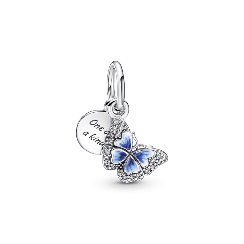 CHARM COLGANTE DE LEY MARIPOSA AZUL & CITA 790757C01