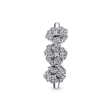 ANILLO PANDORA EN PLATA DE LEY TRIPLE FLOR PENSAMIENTO 190786C01