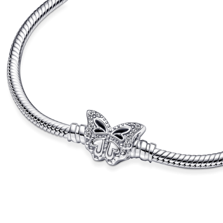 PULSERA PANDORA MOMENTS EN PLATA DE LEY CIERRE MARIPOSA 590782C01