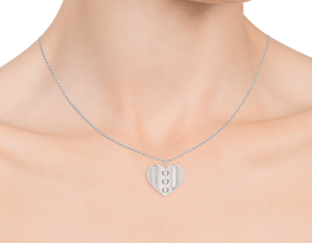 COLLAR VICEROY PLATA DE LEY CORAZON 61065C100-36