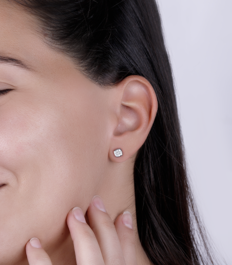 Pendientes Oro 18k y diamantes 0.25cts "Dozza"