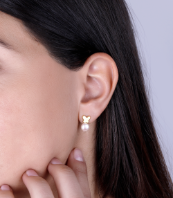 Conjunto "Aurora Fly" oro 18k y perlas cultivadas