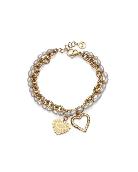 PULSERA VICEROY MULTIPLE DE ACERO DORADO CORAZÓN 1363P01012