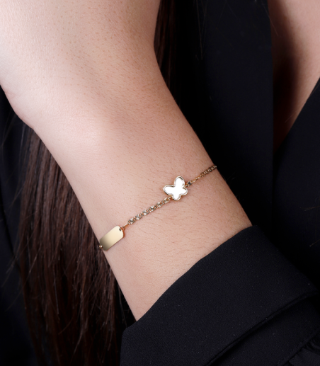 Esclava Oro 18k perlas y nácar "Nacre"