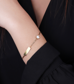 PULSERA "HOLY" ORO 18k Y NÁCAR