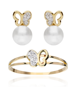 CONJUNTO "PUKET" ORO 18K PERLAS CULTIVADAS