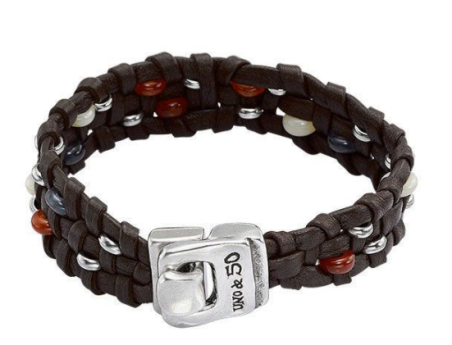 PULSERA UNO DE 50 "VA DE TRENZA" PUL1429ROJMAR0L