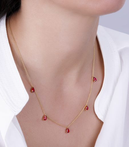 GARGANTILLA "MIRAMAR" ORO 18K Y RUBIES NATURALES