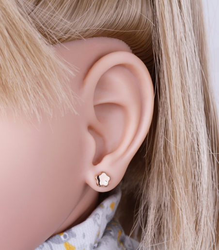 Pendientes Oro rosa 18k y diamantes 0.01cts "Dafne"
