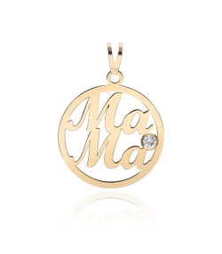 Colgante Oro 18k y circonita "Beamount"