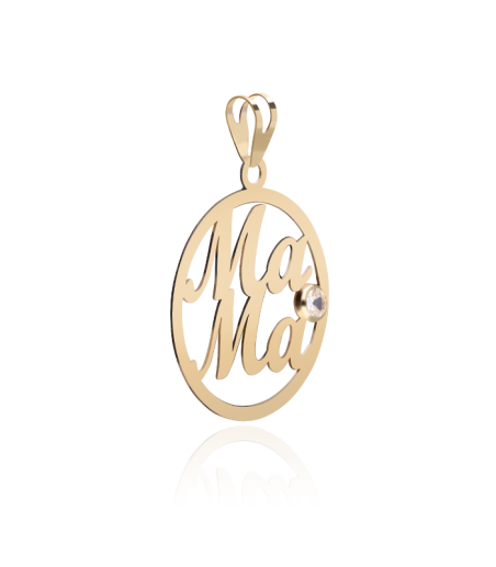 Colgante Oro 18k y circonita "Beamount"