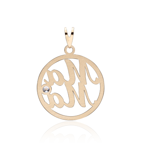 Colgante Oro 18k y circonita "Beamount"