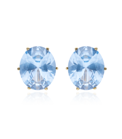 PENDIENTES  CHANTAL  TOPACIOS AZULES ORO 18K