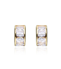 Pendientes Oro 18k circonitas baguette