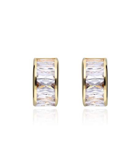 Pendientes Oro 18k circonitas baguette