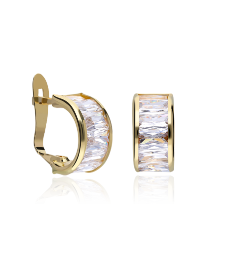 Pendientes Oro 18k circonitas baguette