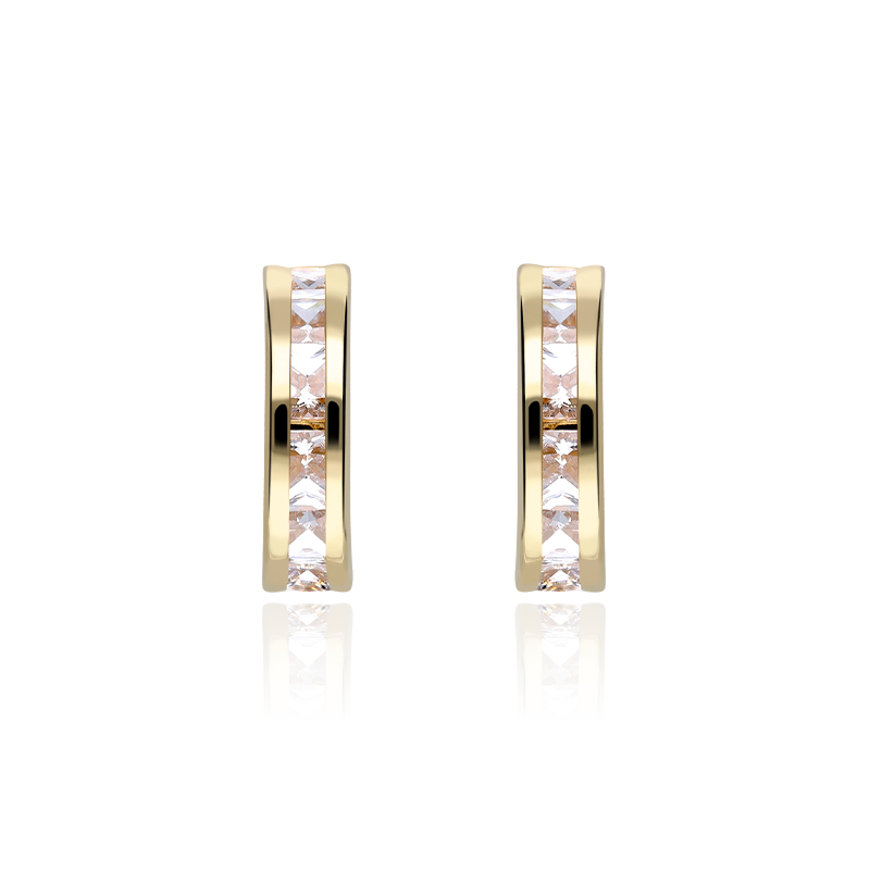 Pendientes entrelazados Oro bicolor 18k