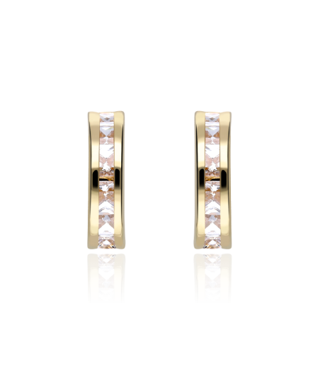 Pendientes entrelazados Oro bicolor 18k