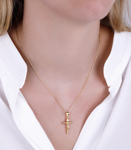 Colgante Cruz Oro 18k "Azahar"