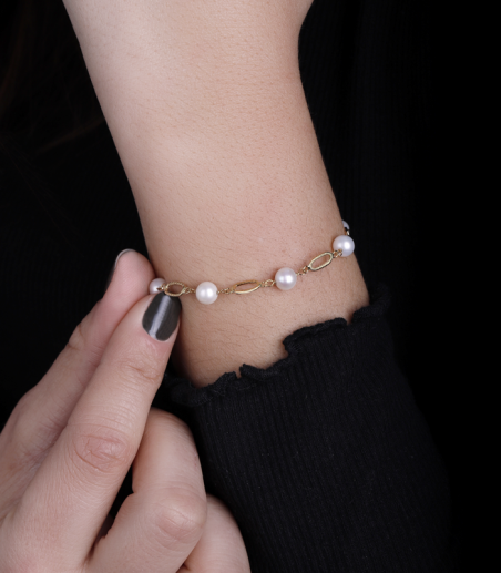 Pulsera Oro 18k y Perlas cultivadas "Andeo"