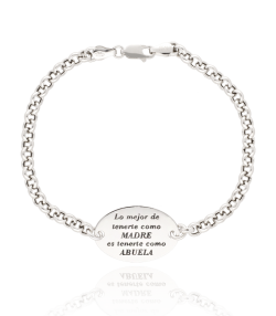 Pulsera "Lo mejor de tenerte" Plata de Ley