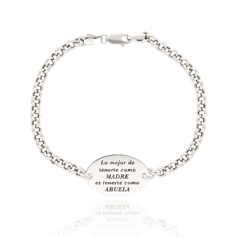 Pulsera "Lo mejor de tenerte" Plata de Ley