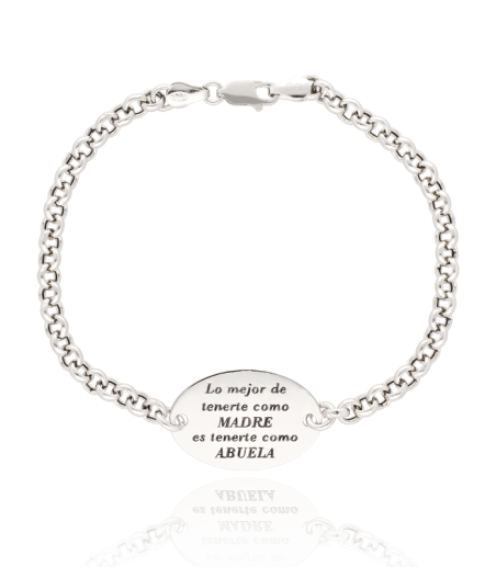 Pulsera "Lo mejor de tenerte" Plata de Ley