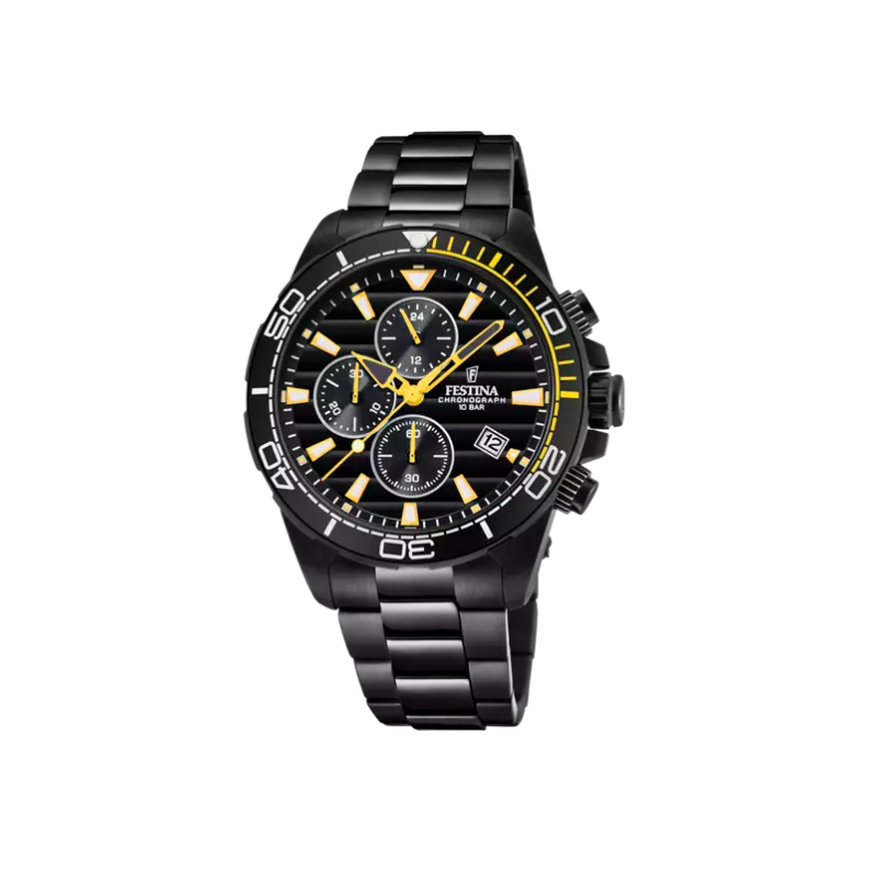 Reloj Festina Mujer F20506/3 Esfera negra correa malla milanesa negra