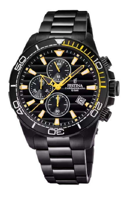 RELOJ FESTINA THE ORIGINALS NEGRO CORREA DE ACERO HOMBRE F20365/4