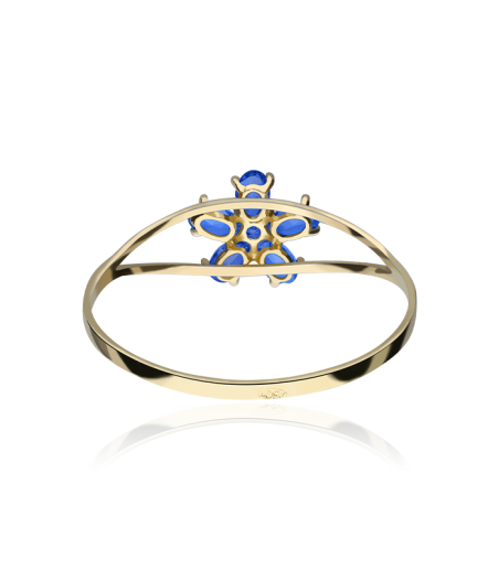 ANILLO "SURPRISE" ORO 18K CIRCONITAS AZULES