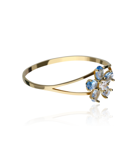 CONJUNTO "SURPRISE" ORO 18K TOPACIOS AZULES