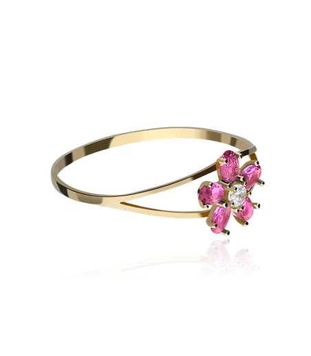 CONJUNTO "SURPRISE" ORO 18K CIRCONITAS ROSAS