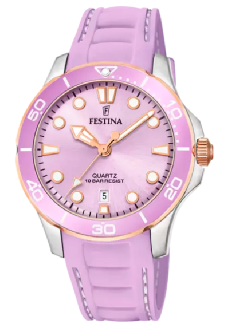 RELOJ FESTINA BOYFRIEND COLLECTION ROSA CORREA CAUCHO MUJER F20502/3