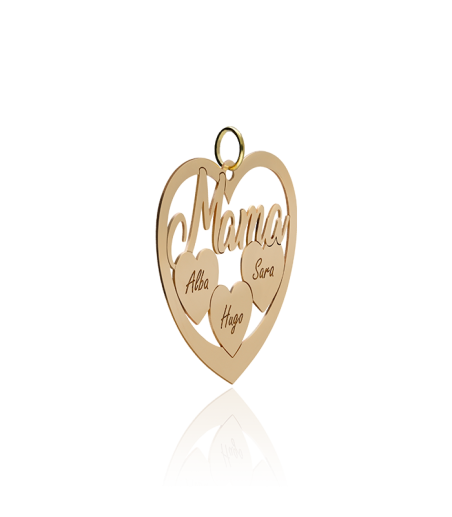 COLGANTE CORAZON "ANN ARBOR" ORO 18K