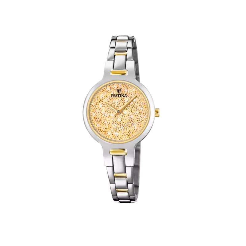 Reloj Festina de mujer dorado, con piedras Swarovski® en la esfera