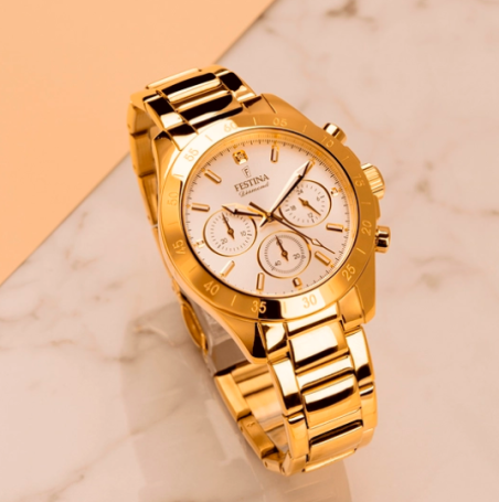 RELOJ FESTINA BOYFRIEND COLLECTION CORREA ACERO DORADO MUJER F20400/1