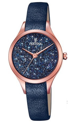 RELOJ FESTINA MADEMOISELLE ACERO CORREA PIEL AZUL MUJER F20411/3