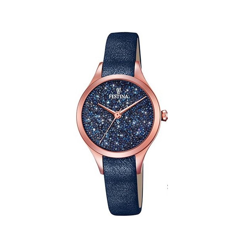 RELOJ FESTINA MADEMOISELLE ACERO CORREA PIEL AZUL MUJER F20411/3