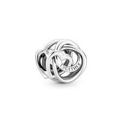 CHARM PANDORA PLATA DE LEY CORAZON CIRCULO FAMILIAR SIEMPRE 791507C00