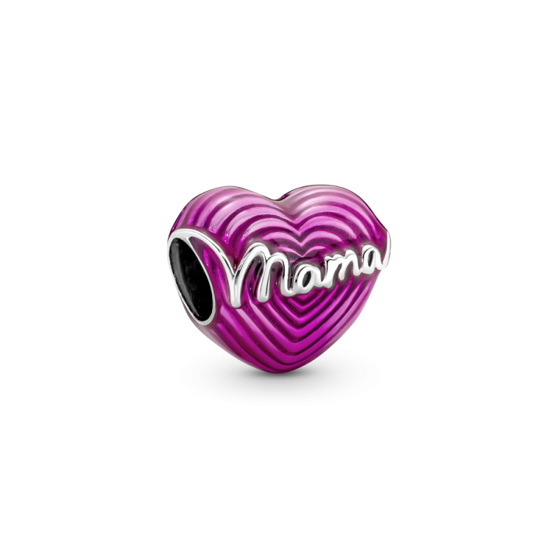 CHARM PANDORA PLATA DE LEY CORAZON AMOR RADIANTE MAMA 791505C01