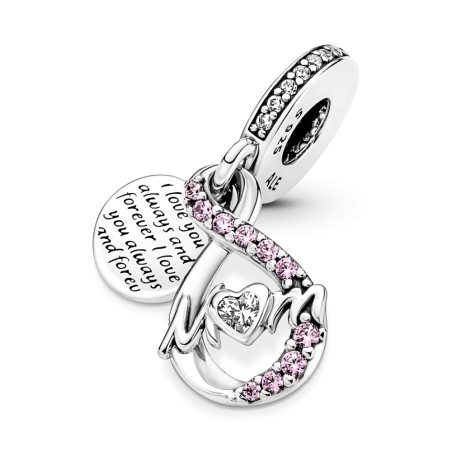 CHARM PANDORA COLGANTE PLATA DE LEY MAMA INFINITO EN PAVE 791468C01