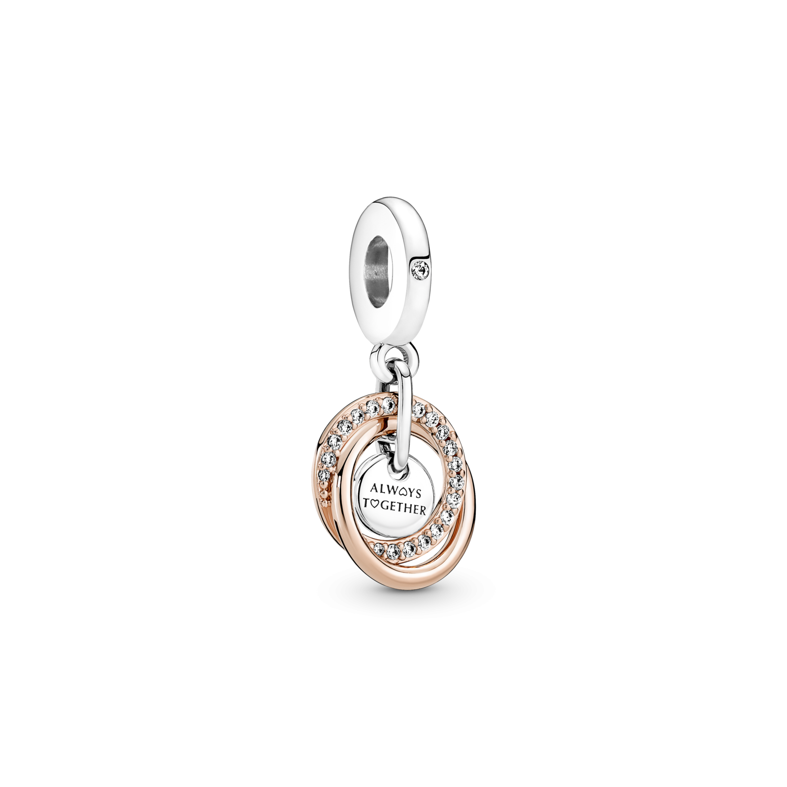 CHARM PANDORA COLGANTE PLATA DE LEY CIRCULO FAMILIAR SIEMPRE 780797C01