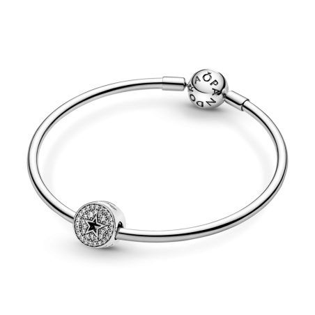 CHARM PANDORA PLATA DE LEY FELICIDADES PAVE & ESTRELLA 790793C01