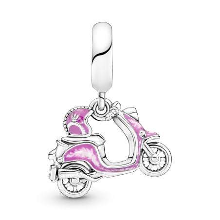 CHARM PANDORA COLGANTE EN PLATA MOTO SCOOTER ROSA 791057C01