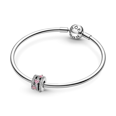 CHARM PANDORA PLATA DE LEY CORAZONES TRIPLE HALO BRILLANTE 791161C01