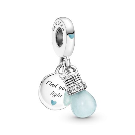 CHARM PANDORA COLGANTE PLATA BOMBILLA BRILLANTE EN OSCURIDAD 791123C01