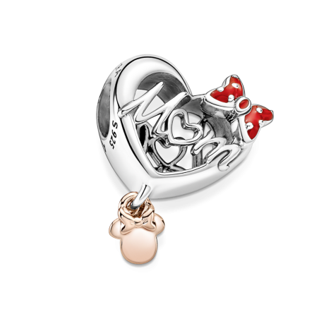 CHARM PANDORA PLATA ROSE CORAZON MAMA MINNIE MOUSE DISNEY 781142C01