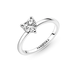 ANILLO PANDORA SOLITARIO PLATA DE LEY CORAZON BRILLANTE 191165C01