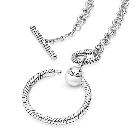 COLLAR PANDORA MOMENTS EN PLATA DE LEY CON COLGANTE O EN FORMA DE T 391157C00