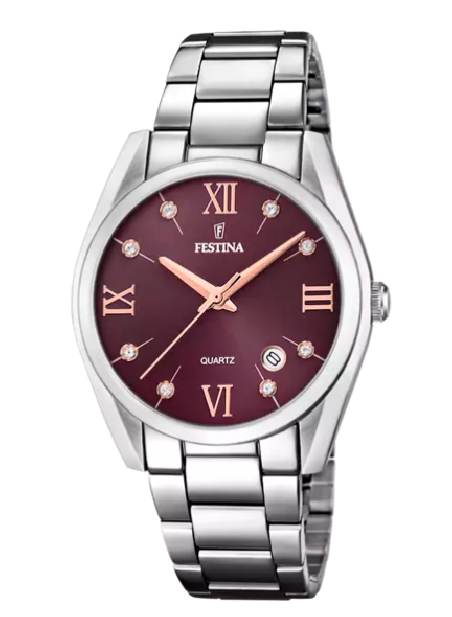 RELOJ FESTINA BOYFRIEND COLLECTION BURDEOS CORREA ACERO MUJER F16790/E